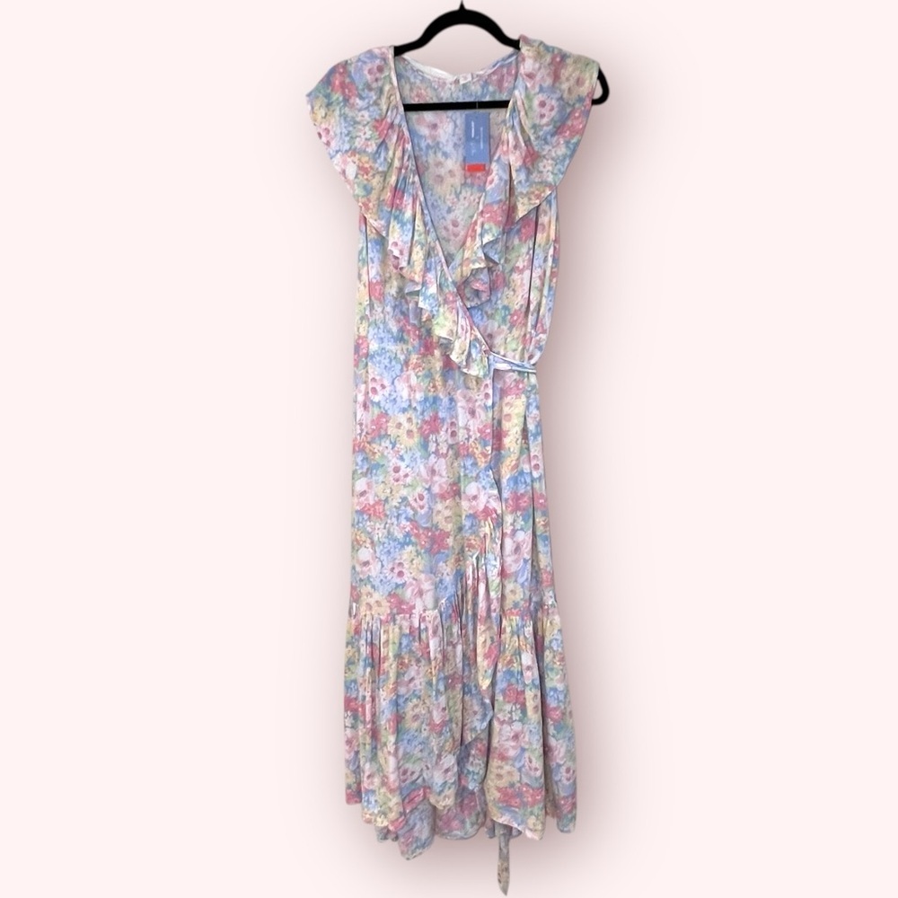 Joe Fresh x Jillian Harris Floral Maxi Wrap Dress M NWT - Picture 4 of 6